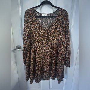 Long sleeve baby doll dress size medium from red dress boutique style aura